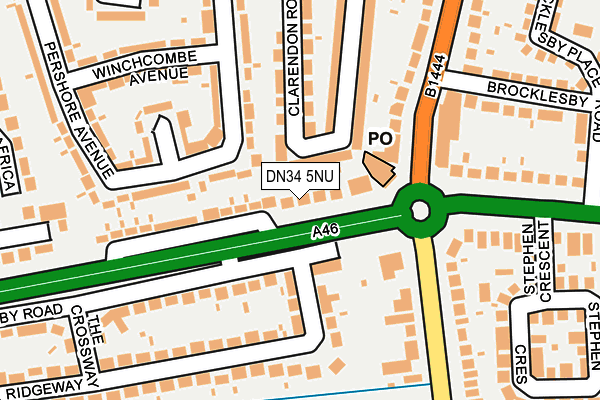 DN34 5NU map - OS OpenMap – Local (Ordnance Survey)