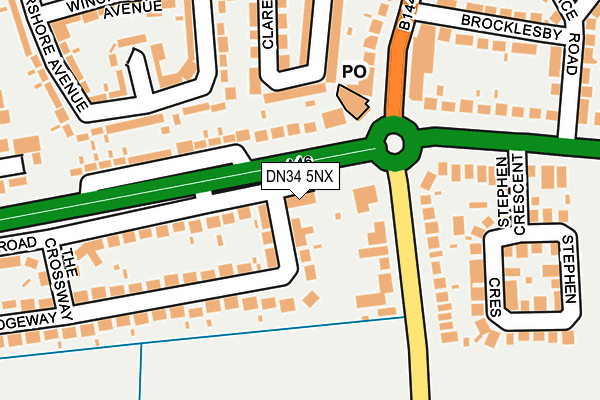 DN34 5NX map - OS OpenMap – Local (Ordnance Survey)