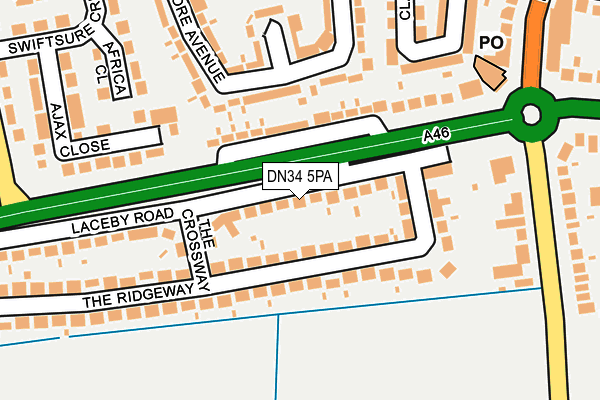 DN34 5PA map - OS OpenMap – Local (Ordnance Survey)
