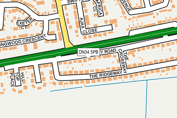 DN34 5PB map - OS OpenMap – Local (Ordnance Survey)