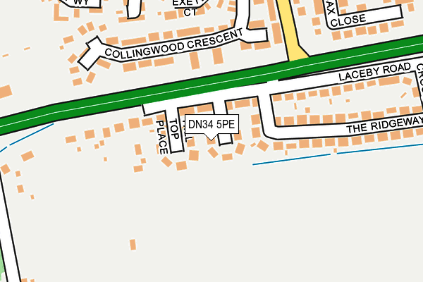 DN34 5PE map - OS OpenMap – Local (Ordnance Survey)