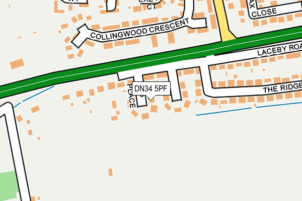 DN34 5PF map - OS OpenMap – Local (Ordnance Survey)