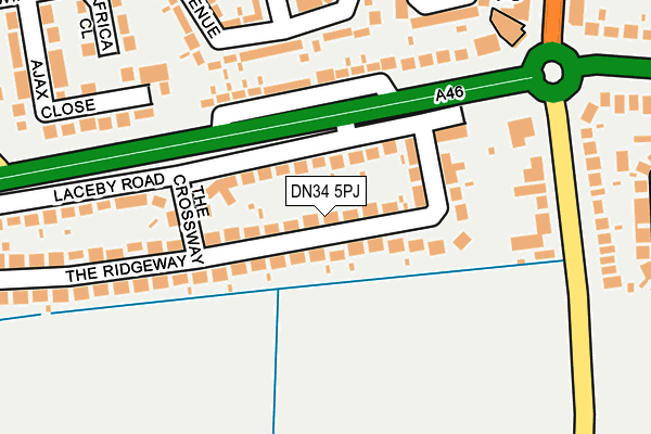 DN34 5PJ map - OS OpenMap – Local (Ordnance Survey)