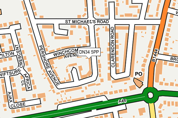 DN34 5PP map - OS OpenMap – Local (Ordnance Survey)