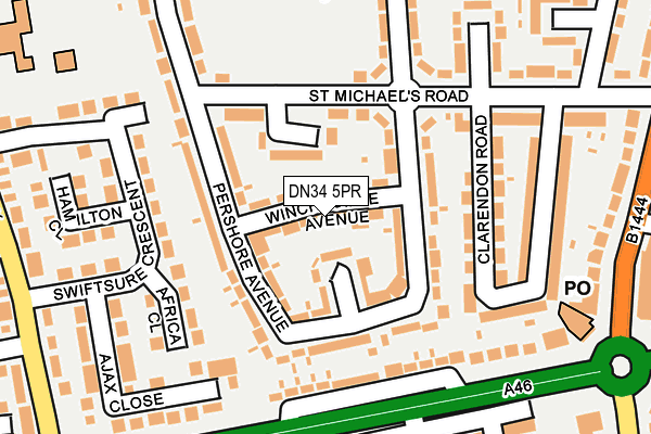 DN34 5PR map - OS OpenMap – Local (Ordnance Survey)