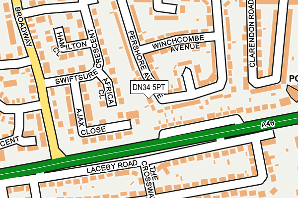 DN34 5PT map - OS OpenMap – Local (Ordnance Survey)