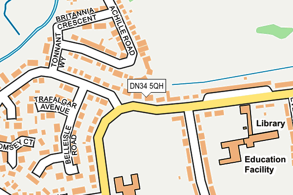 DN34 5QH map - OS OpenMap – Local (Ordnance Survey)