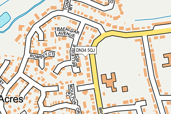 DN34 5QJ map - OS OpenMap – Local (Ordnance Survey)