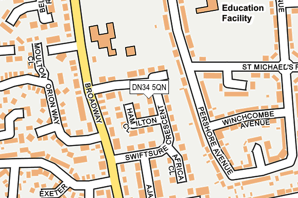 DN34 5QN map - OS OpenMap – Local (Ordnance Survey)