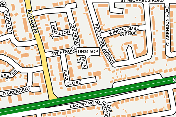 DN34 5QP map - OS OpenMap – Local (Ordnance Survey)