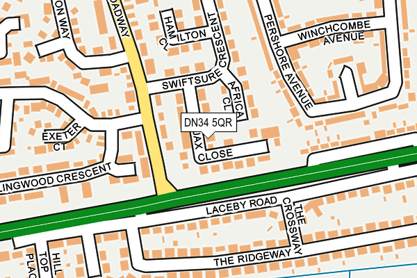 DN34 5QR map - OS OpenMap – Local (Ordnance Survey)