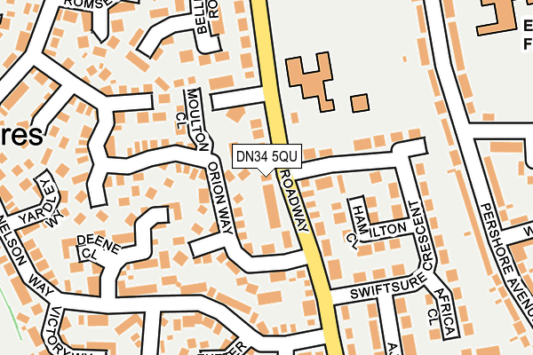 DN34 5QU map - OS OpenMap – Local (Ordnance Survey)