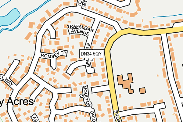 DN34 5QY map - OS OpenMap – Local (Ordnance Survey)