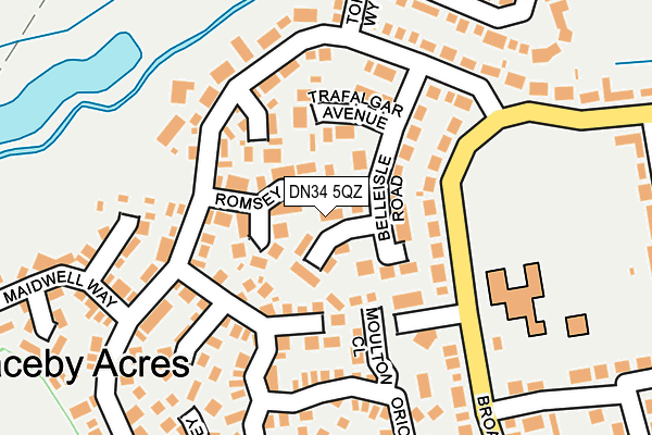 DN34 5QZ map - OS OpenMap – Local (Ordnance Survey)