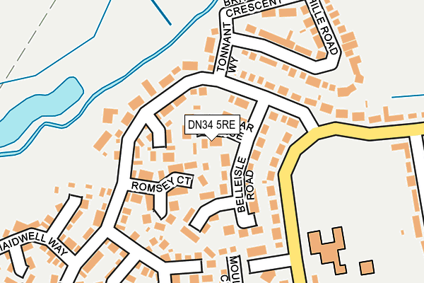 DN34 5RE map - OS OpenMap – Local (Ordnance Survey)