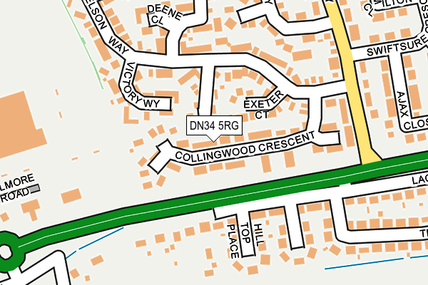 DN34 5RG map - OS OpenMap – Local (Ordnance Survey)