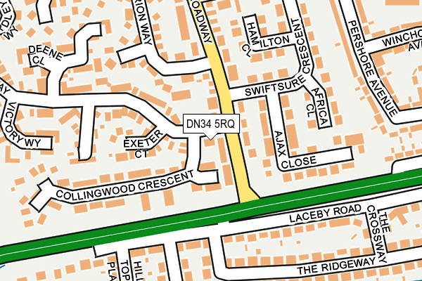 DN34 5RQ map - OS OpenMap – Local (Ordnance Survey)