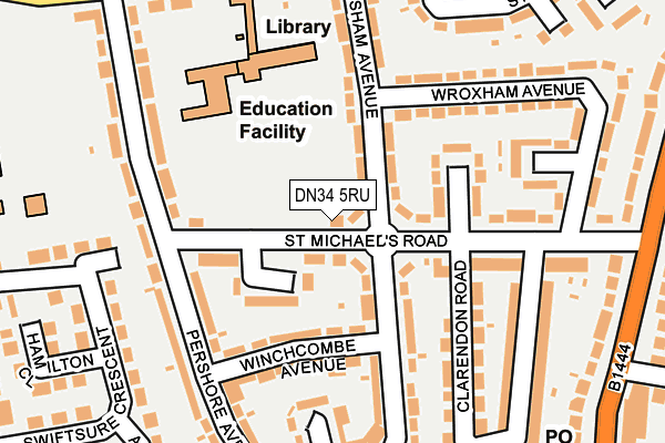 DN34 5RU map - OS OpenMap – Local (Ordnance Survey)