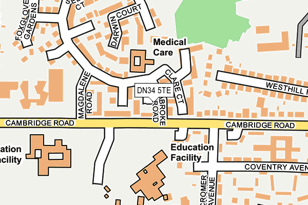 DN34 5TE map - OS OpenMap – Local (Ordnance Survey)