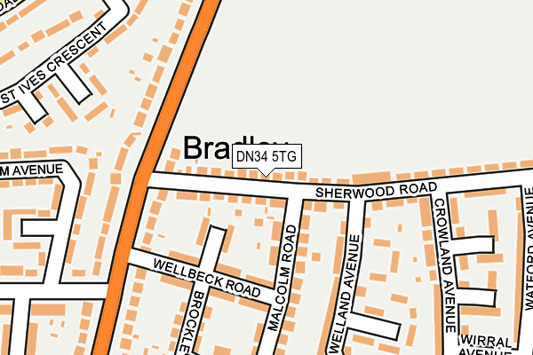 DN34 5TG map - OS OpenMap – Local (Ordnance Survey)