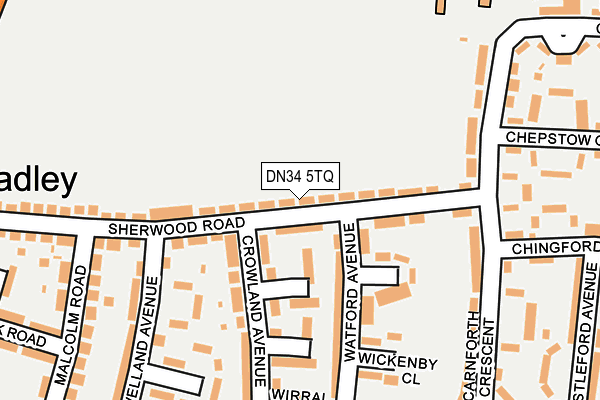 DN34 5TQ map - OS OpenMap – Local (Ordnance Survey)