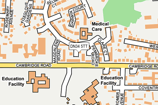 DN34 5TT map - OS OpenMap – Local (Ordnance Survey)