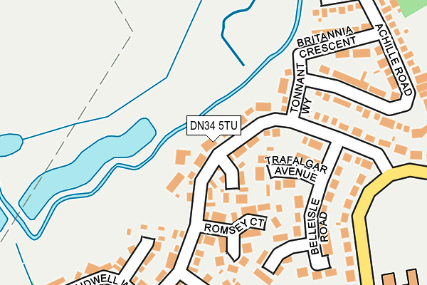 DN34 5TU map - OS OpenMap – Local (Ordnance Survey)
