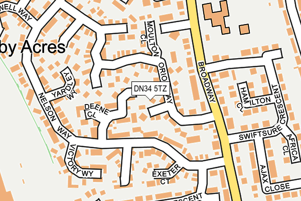 DN34 5TZ map - OS OpenMap – Local (Ordnance Survey)
