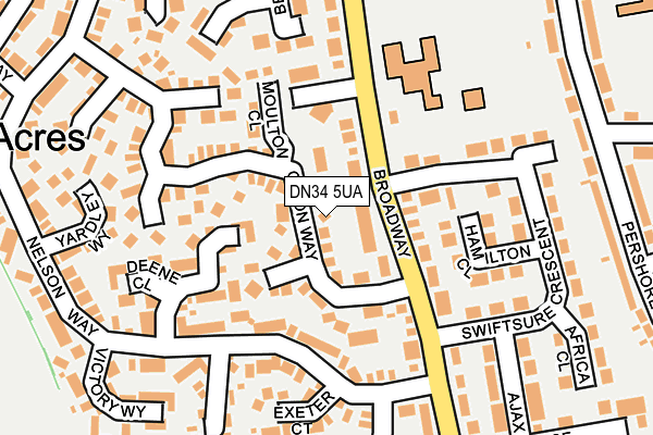 DN34 5UA map - OS OpenMap – Local (Ordnance Survey)