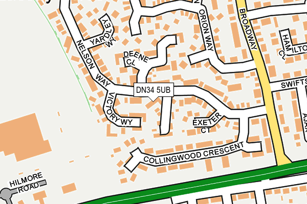 DN34 5UB map - OS OpenMap – Local (Ordnance Survey)