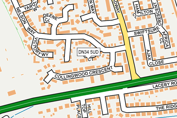 DN34 5UD map - OS OpenMap – Local (Ordnance Survey)