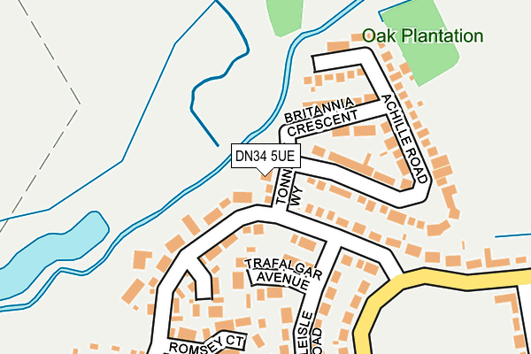 DN34 5UE map - OS OpenMap – Local (Ordnance Survey)
