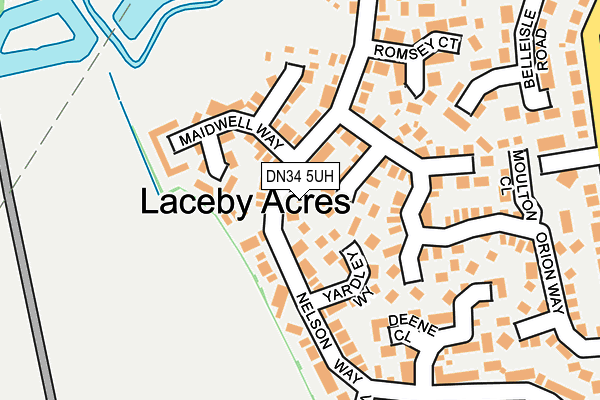 DN34 5UH map - OS OpenMap – Local (Ordnance Survey)