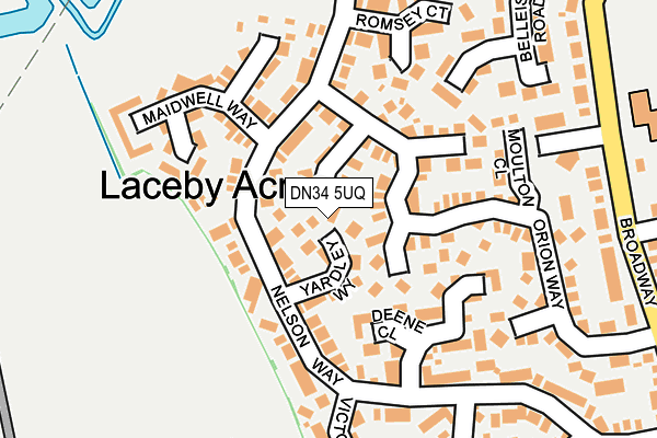 DN34 5UQ map - OS OpenMap – Local (Ordnance Survey)
