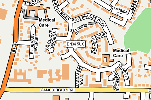 DN34 5UX map - OS OpenMap – Local (Ordnance Survey)