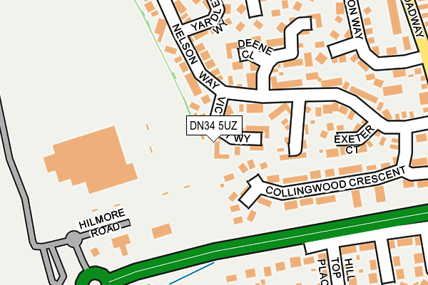 DN34 5UZ map - OS OpenMap – Local (Ordnance Survey)