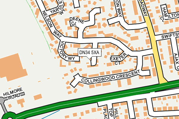 DN34 5XA map - OS OpenMap – Local (Ordnance Survey)