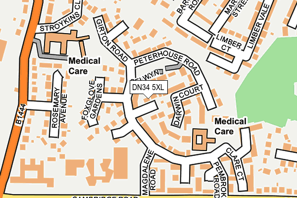 DN34 5XL map - OS OpenMap – Local (Ordnance Survey)