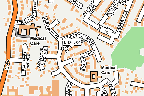 DN34 5XP map - OS OpenMap – Local (Ordnance Survey)