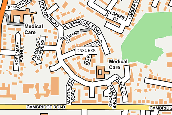DN34 5XS map - OS OpenMap – Local (Ordnance Survey)