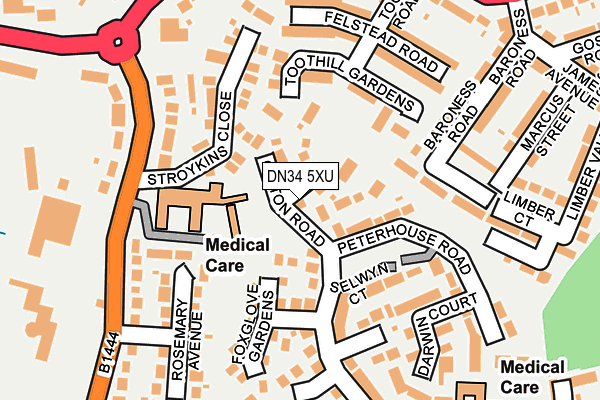DN34 5XU map - OS OpenMap – Local (Ordnance Survey)