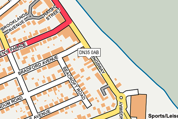 DN35 0AB map - OS OpenMap – Local (Ordnance Survey)