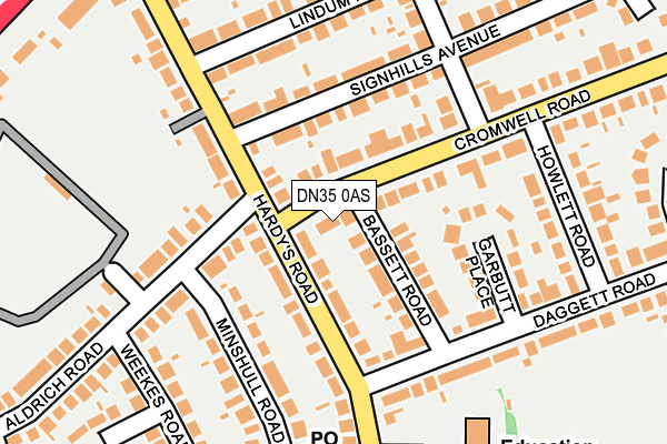 DN35 0AS map - OS OpenMap – Local (Ordnance Survey)