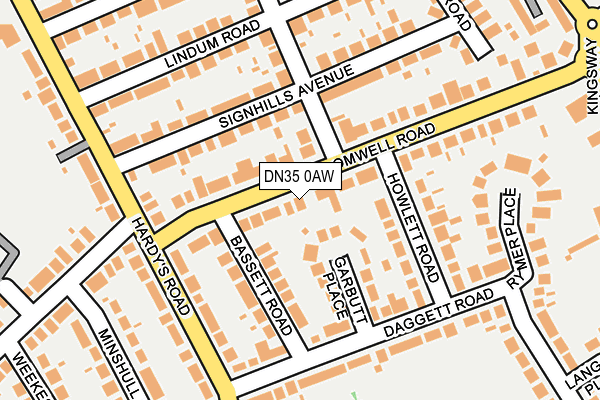 DN35 0AW map - OS OpenMap – Local (Ordnance Survey)