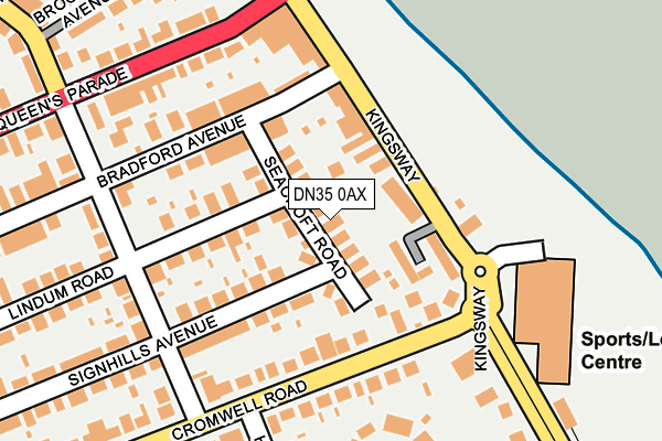 DN35 0AX map - OS OpenMap – Local (Ordnance Survey)