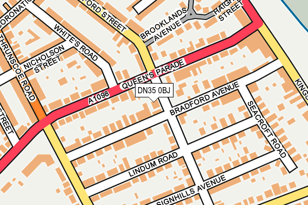 DN35 0BJ map - OS OpenMap – Local (Ordnance Survey)