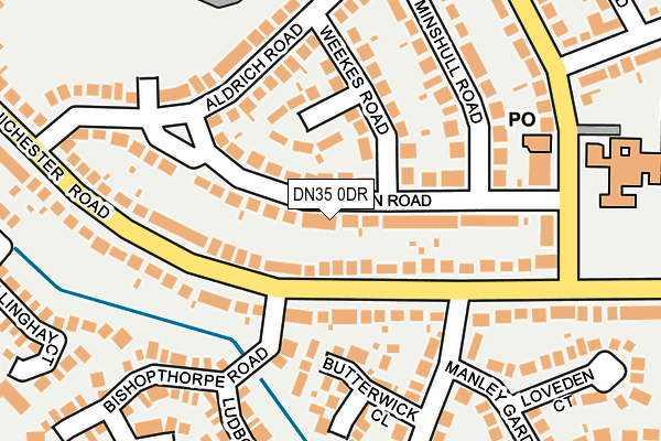 DN35 0DR map - OS OpenMap – Local (Ordnance Survey)