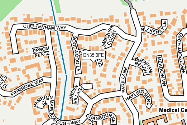 DN35 0FE map - OS OpenMap – Local (Ordnance Survey)