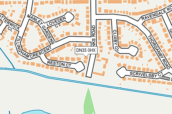 DN35 0HX map - OS OpenMap – Local (Ordnance Survey)
