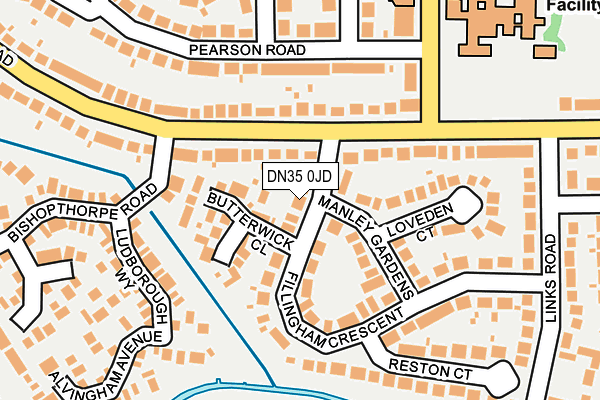 DN35 0JD map - OS OpenMap – Local (Ordnance Survey)